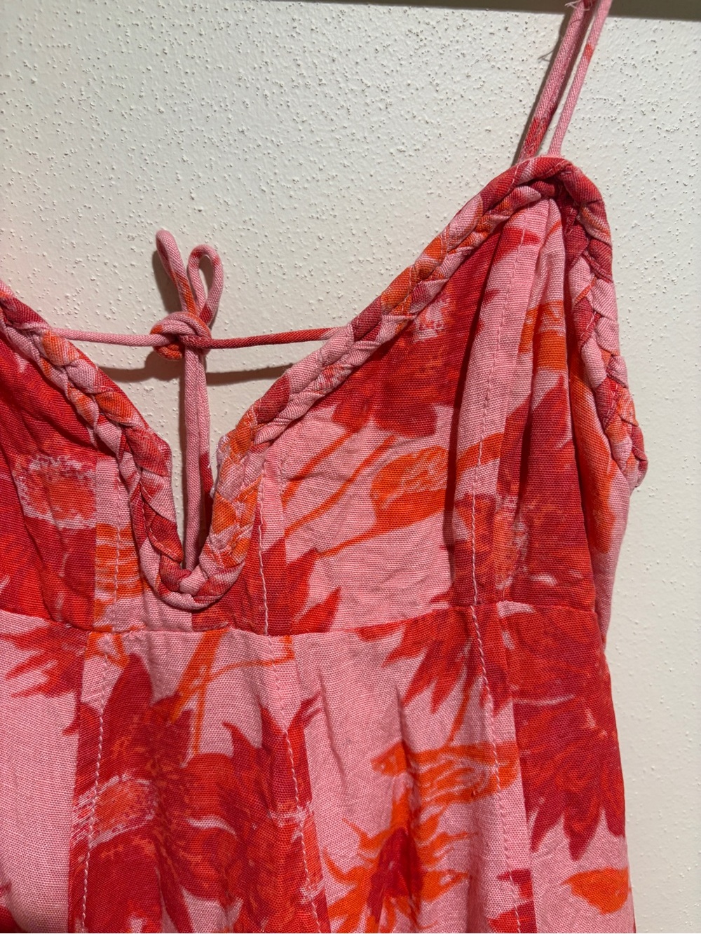 Free People Altura Pink Floral Printed Mini Dress Strawberry Lemonade Small - Picture 6 of 16